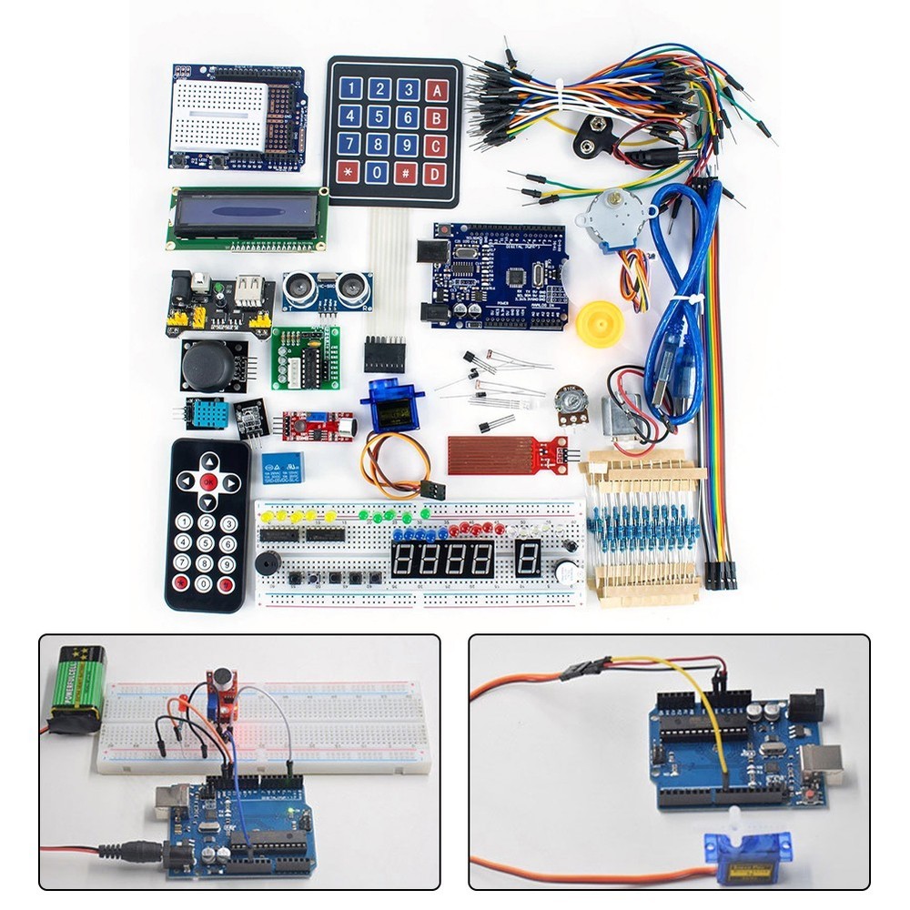 For Arduino Compatible R3 Electronics Kit Complete Set for DIY Enthusiasts