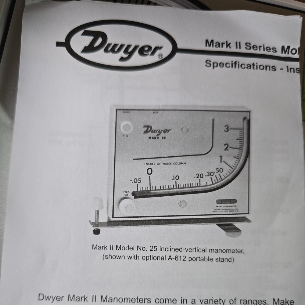 Dwyer Instruments Mark 2 Molded Plastic Manometer
