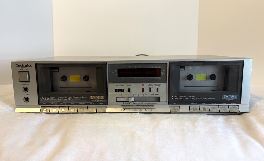 Technics Stereo Double Cassette Deck Model RS-B11-W Tested, Fully Functional