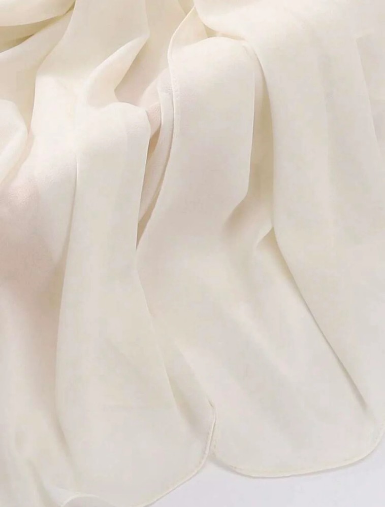 Off-White Georgette Scarf