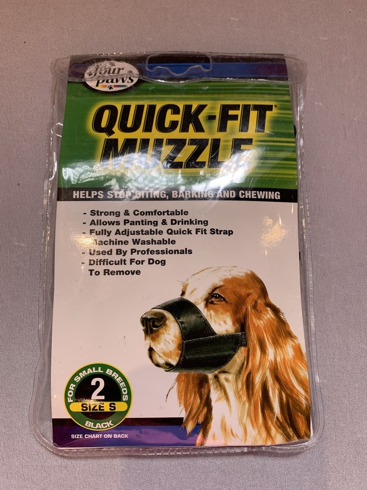 Four Paws Quick-Fit Muzzle - Small - Black