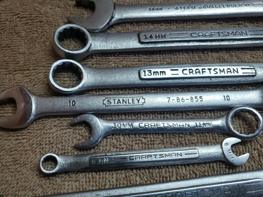 14 Craftsman-Proto,Snap-on & Misc Wrenches Different sizes opened end & combina