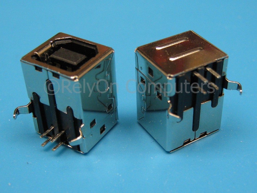 Two Type-B USB 2.0 Port Jack Connector Part Replacement for Printer Scanner PCB