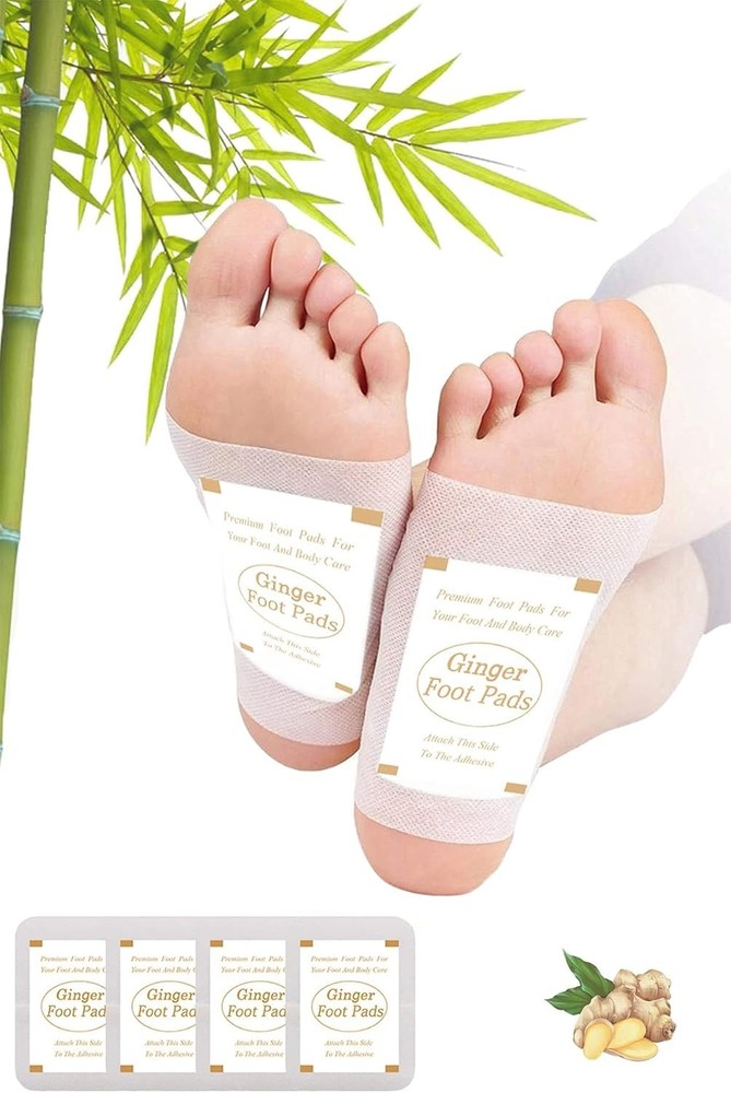 TEWEAE Foot Pads Ginger Bamboo Vinegar 20 Packs