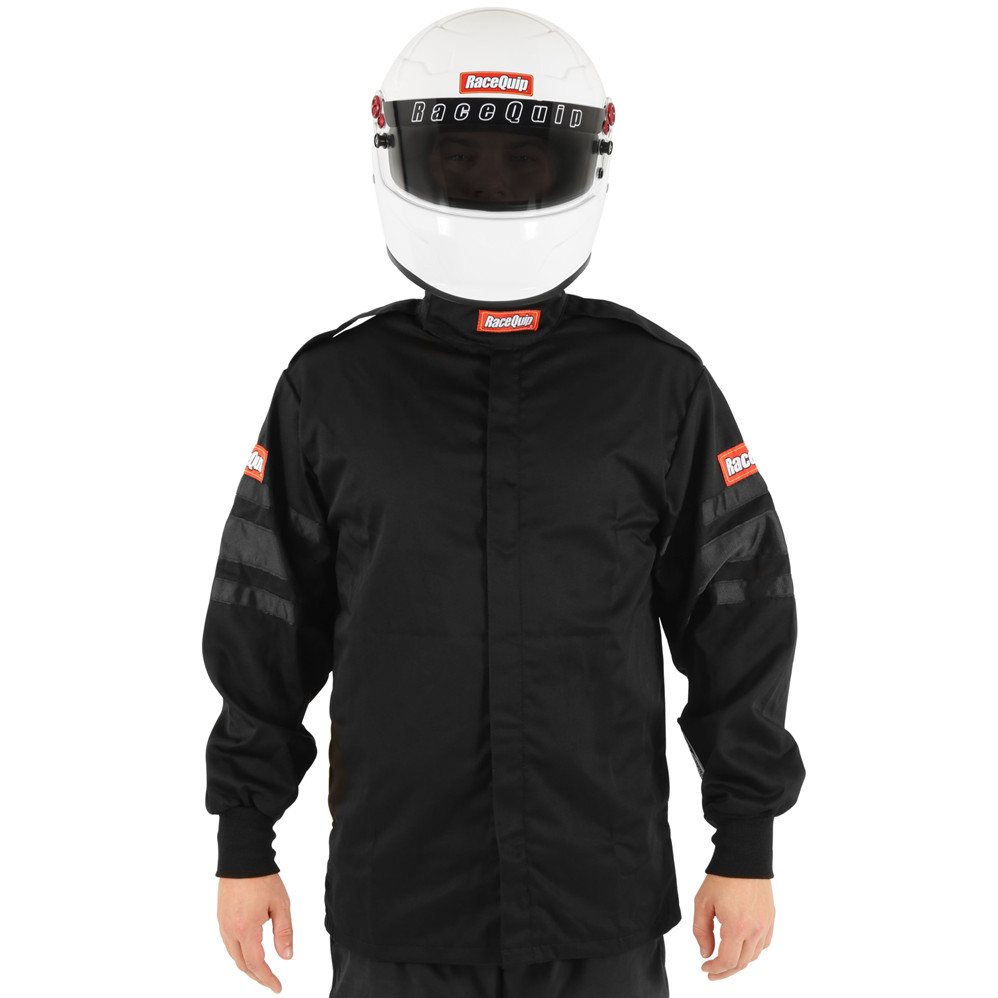 RaceQuip Single Layer Racing Driver Fire Suit Jacket SFI 3.2A/1 Small Black