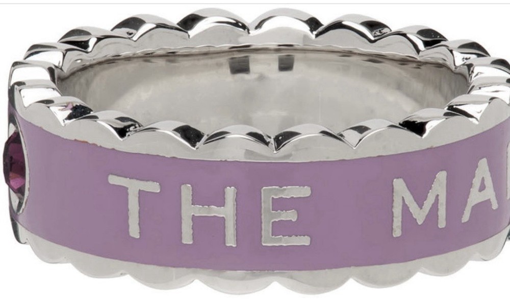 MARC JACOBS The Medallion Ring Purple lavender silver