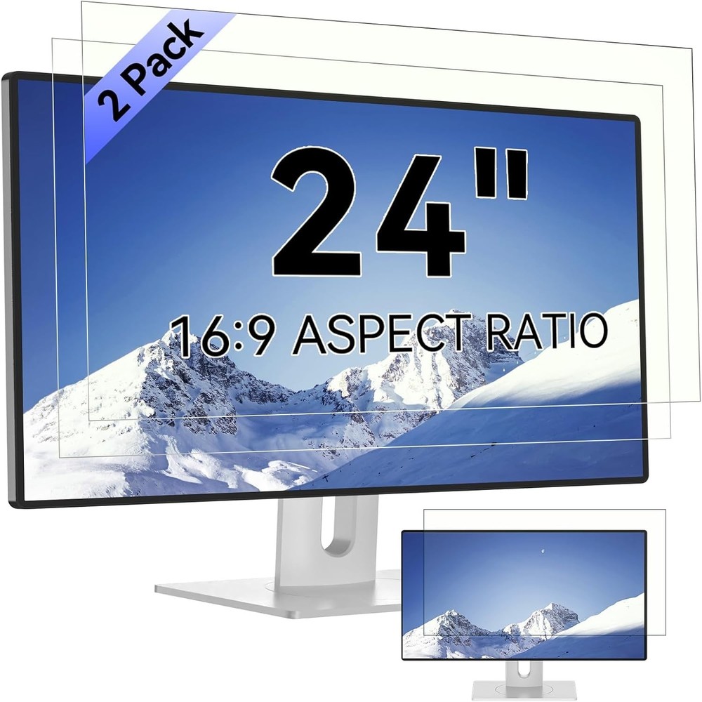 2-Pack] 24 Inch Computer Blue Light Blocking Screen Protector for 16:9 Widesc...
