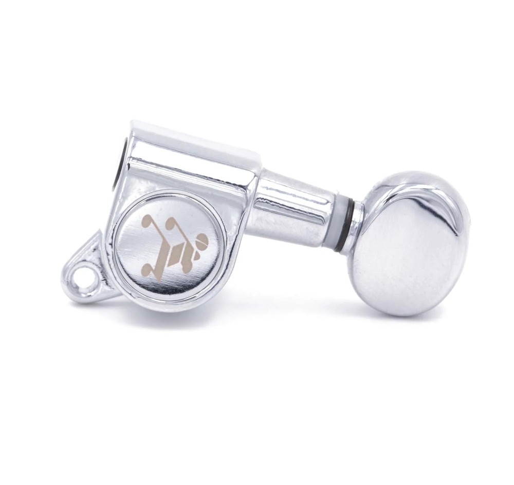 Genuine Tone Ninja Tuners, 6 Inline, Butterbean Button, Chrome