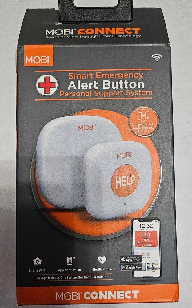 MOBI Smart Emergency Alert Button Personal Support System 70278 New