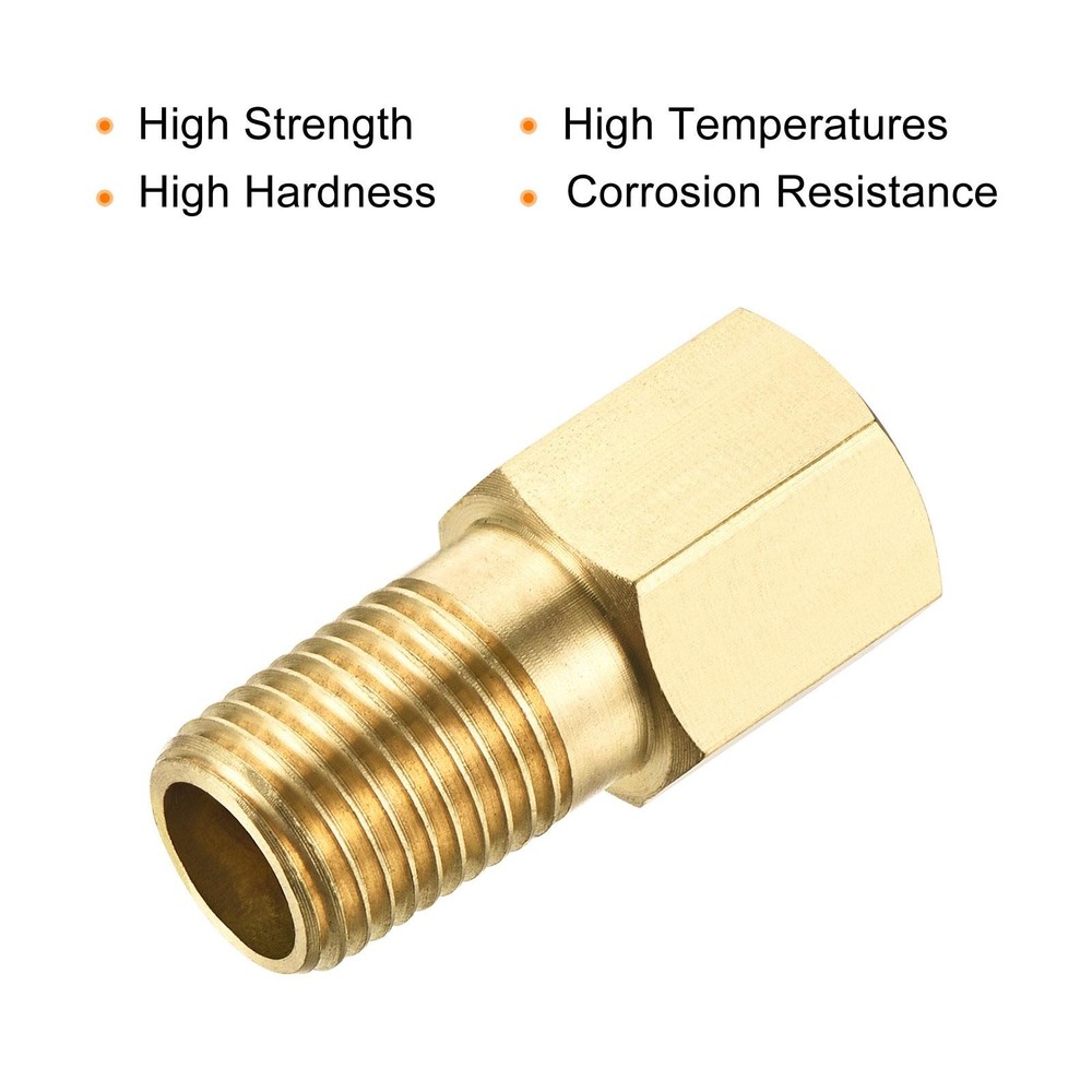 Brass Pipe Fitting G1/4 Adapter 35mm Extension Connector Hex Coupling 4 Pack