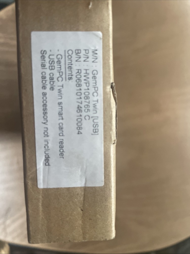 GEM PC HWP108765 C TWIN USB SMART CARD READER