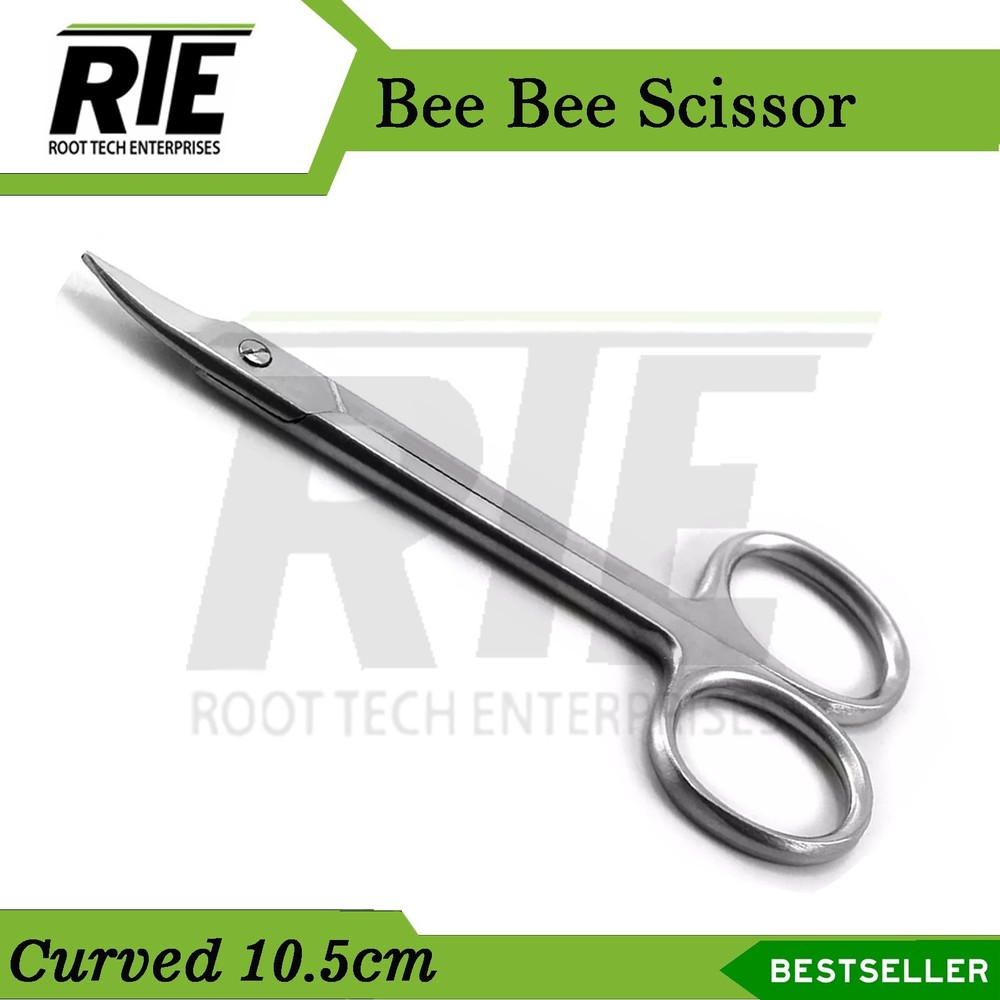 2PC Surgical Universal Wire Cutting Bee Crown Curved Suture Scissors Tool