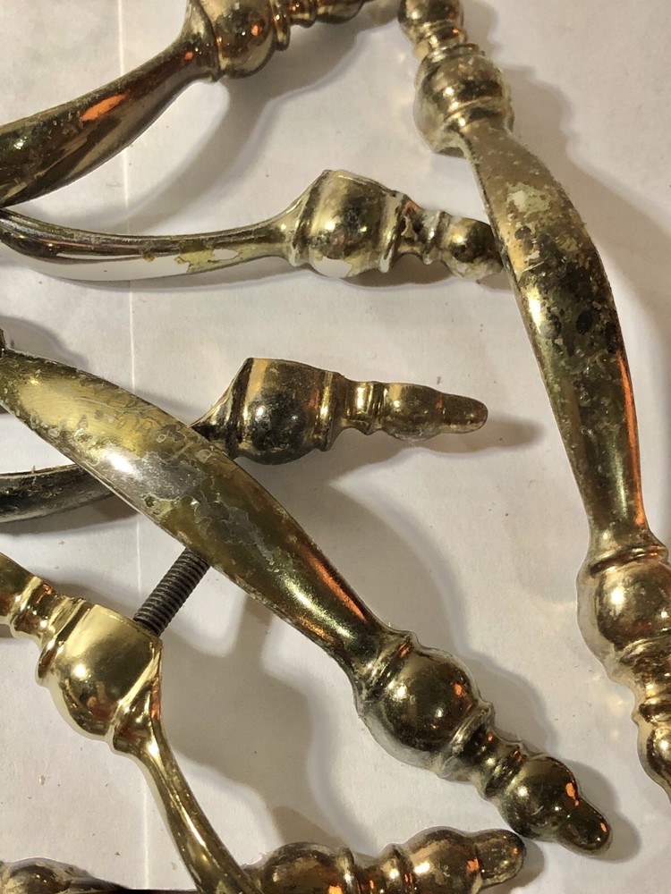 10 Metal Drawer Pulls 5.25” Long. 1977