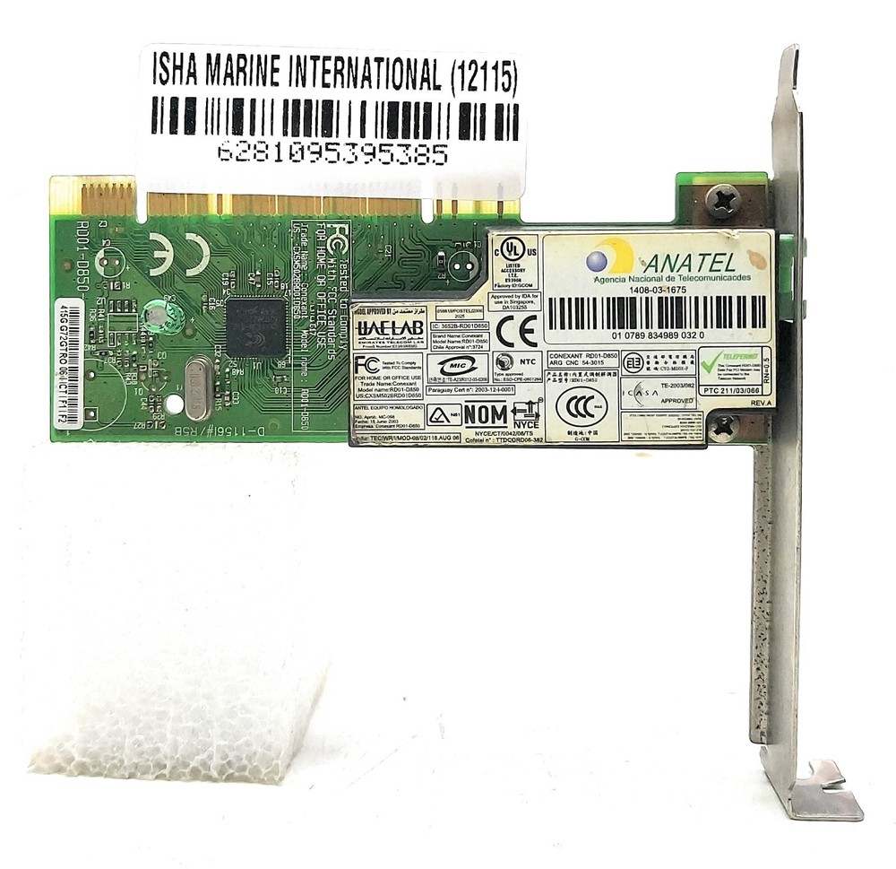 Anatel RD01-D850 5188-2906 Modem PCI