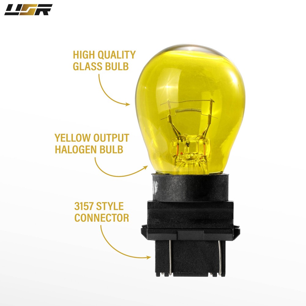 3157 / 3457 Dual Filament Natural Yellow Halogen Bulbs Pair