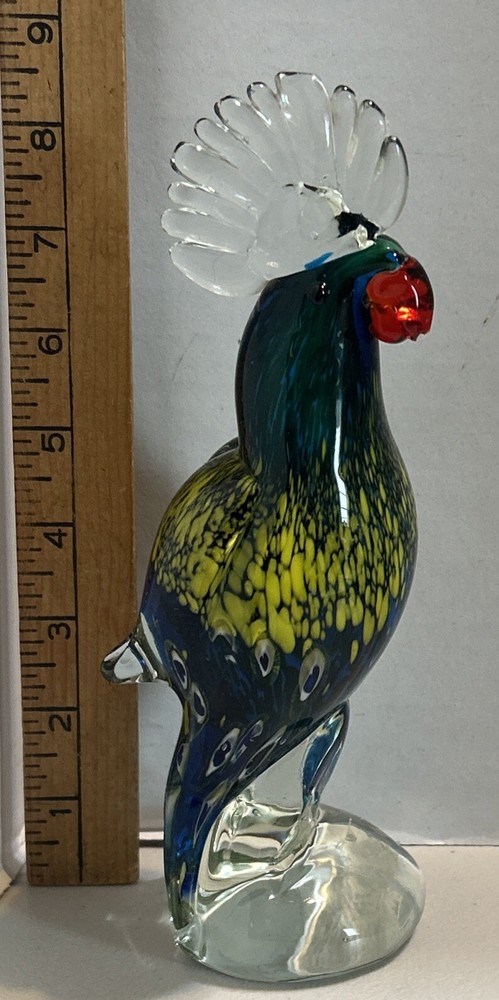 Geo Glass Parrot Figurine