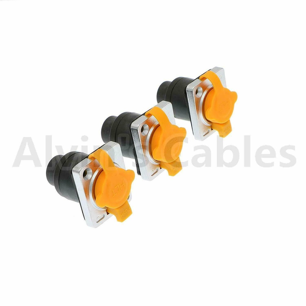 3x RJ45 waterproof socket connector IP65 Ethernet panel mount RJ45...