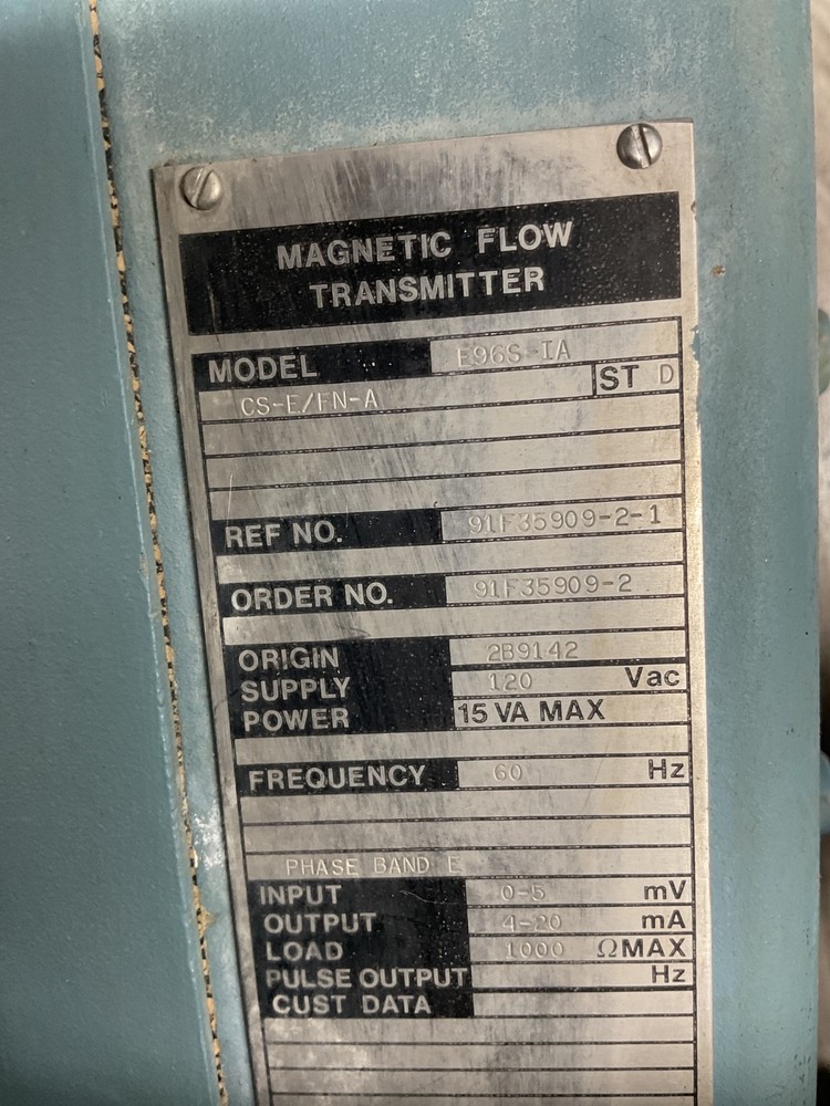 USED FOXBORO E96S-IA-CS-E/FN-A MAGNETIC FLOW TRANSMITTER #4012B119PR3