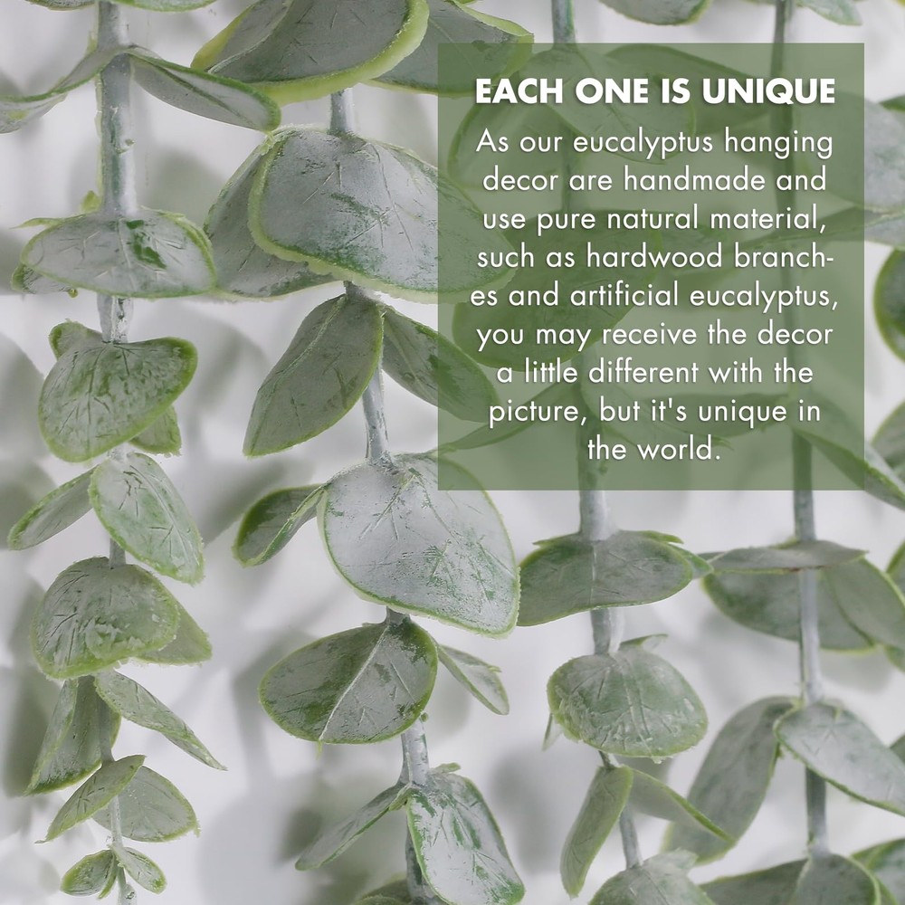 Bestjing Artificial Eucalyptus Wall Hanging Decor -