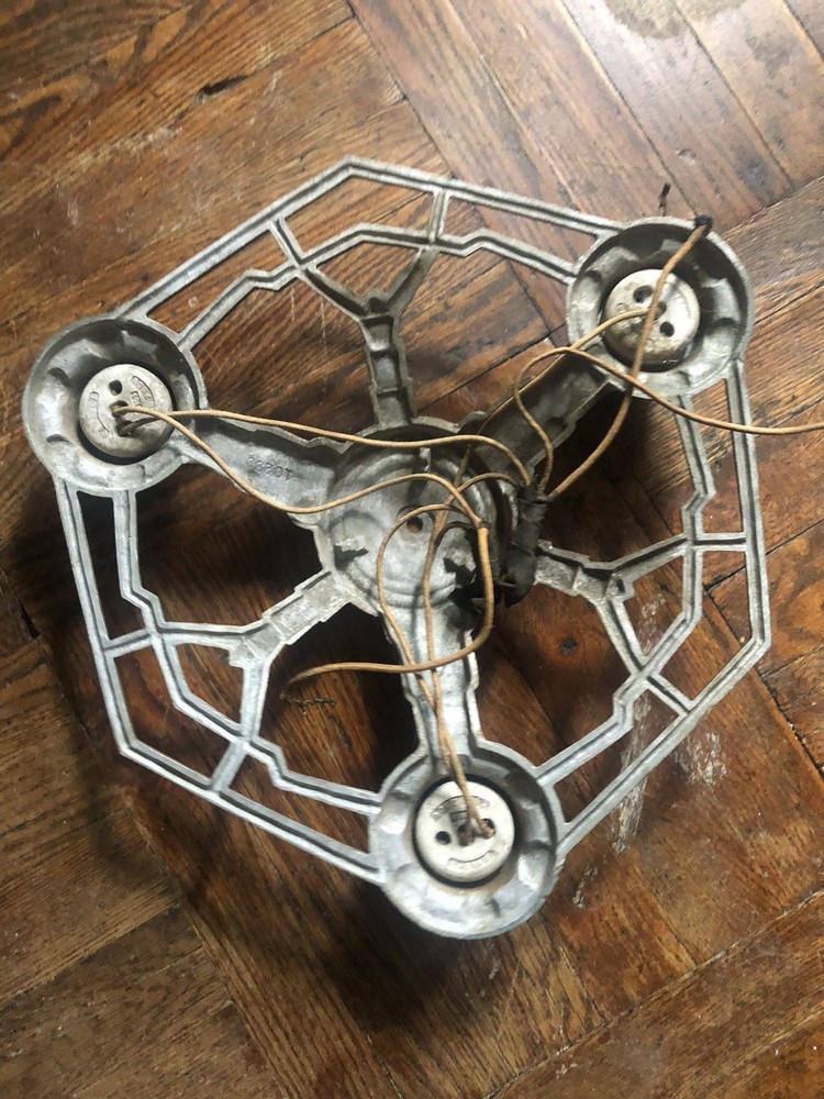 Art Deco 1920s Antique Ceiling Light Flush Mount Restoration DIY Project