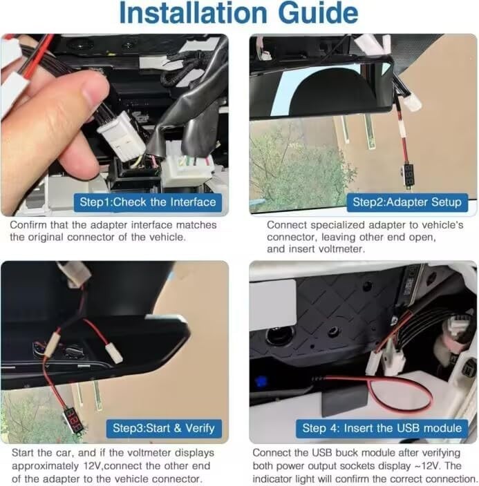 Reliable DashCam Power Adapter with USB Output for Select Subaru & Lexus Models