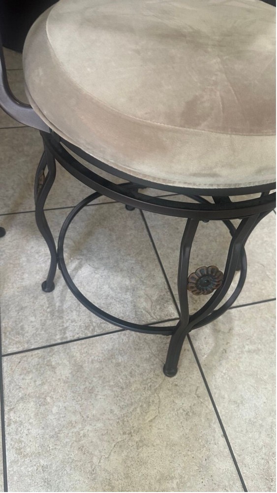 Two Counter Height Metal Bar Stools