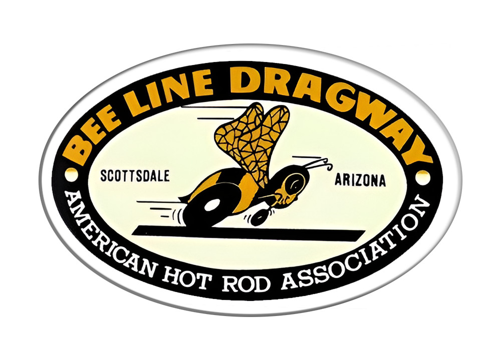 BEE LINE DRAGWAY Vintage Sticker Decal