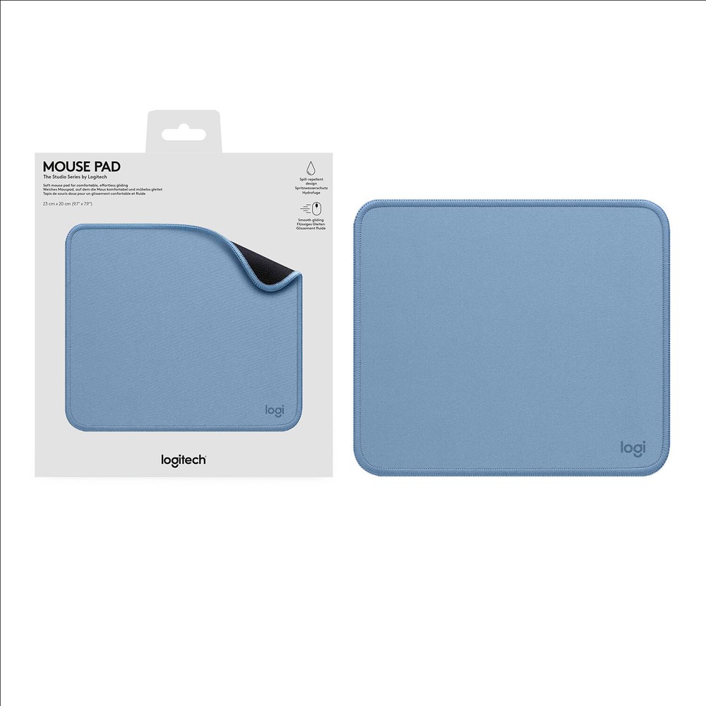 Logitech - Mouse Pad Studio Series with Spill-Resistant Surface (Medium) - Bl...