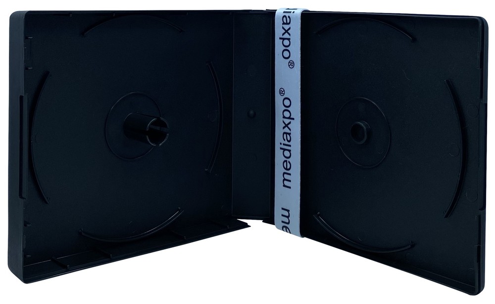 Black CD/DVD Poly Stackable Square Box (Holds Up to 16 Discs) Lot