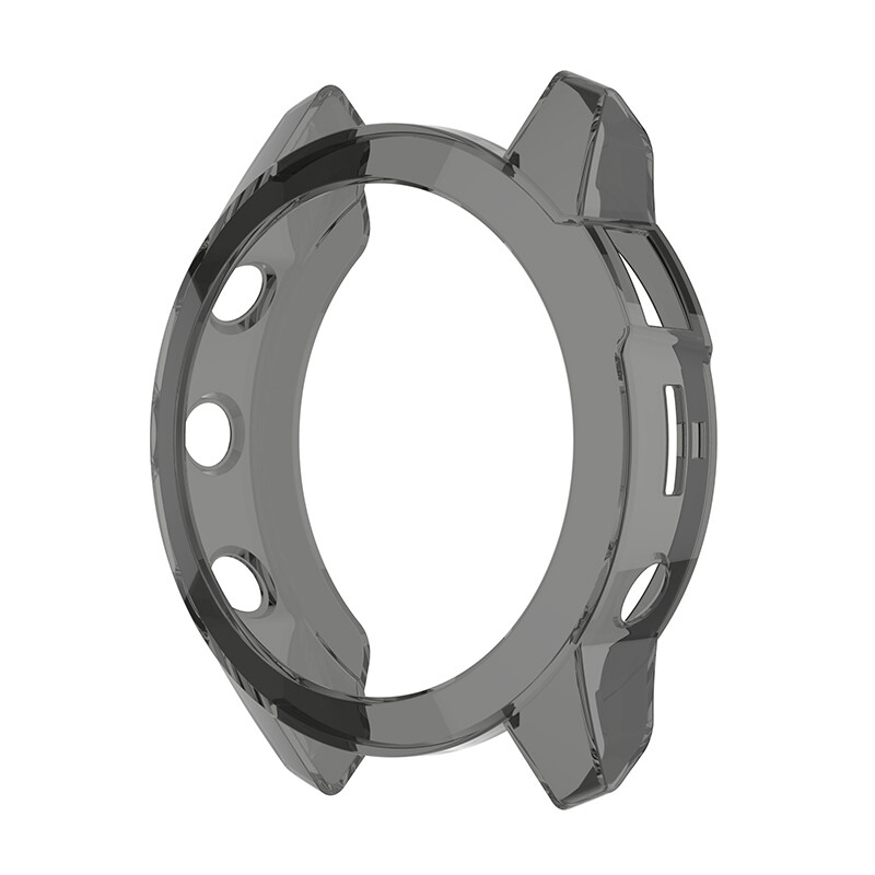 StrapsCo TPU Clear Black Case Frame Shield Protector for Garmin Epix Gen 2