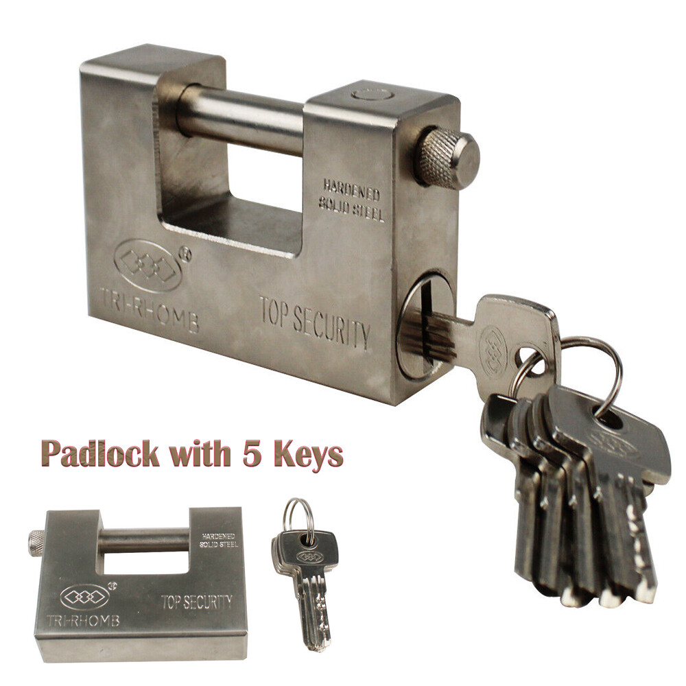 Heavy Duty Security Padlock D-Shaped Chain Lock 94mm Shipping Container Garage
