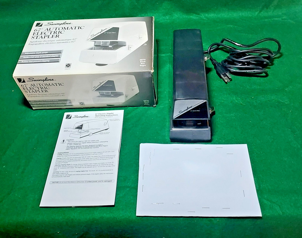 Swingline Model 67 Black Commercial Electric Stapler TESTED Working