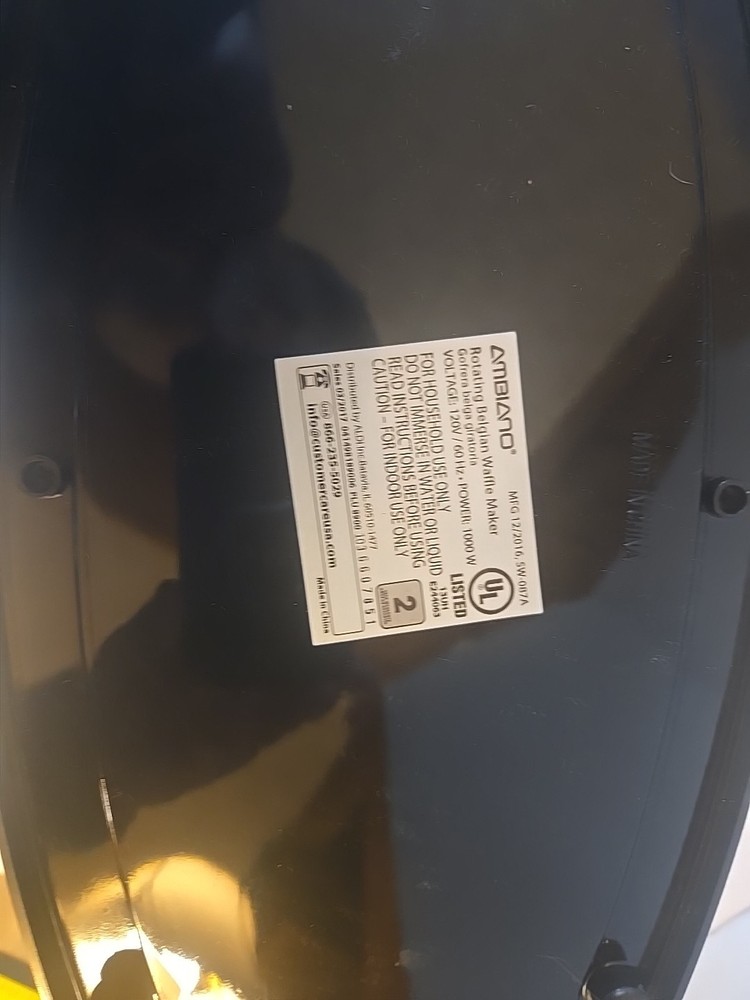 Ambiano Rotating Belgian Waffle Maker Titanium Ceramic Coating