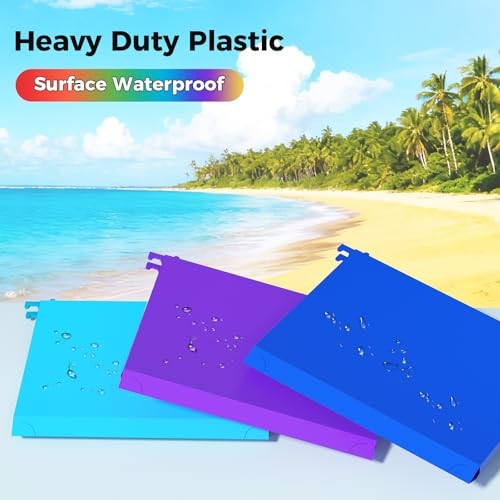 10 Pack Letter Size Hanging File Folders, Plastic Hanging File Folders,