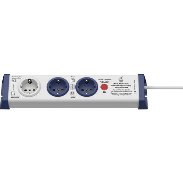 interBär 8110-002.01 3 Compartment Outlet White, Blue Schuko 1pc