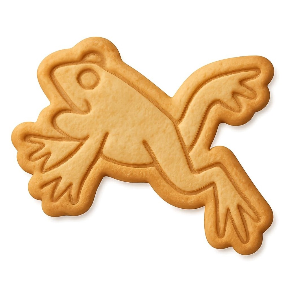 Leaping Croaking Toad Cookie Cutter & Stamp - 4x3 Fun Kitchen Baking