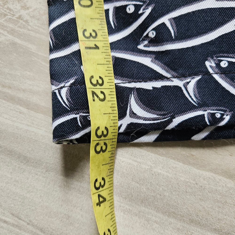 Chef Uniforms Size 3X Fish Print Elastic Waist Pants