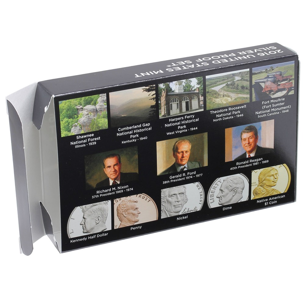 Empty Packaging Replacement Silver Proof Set Box & COA No Coins 2016