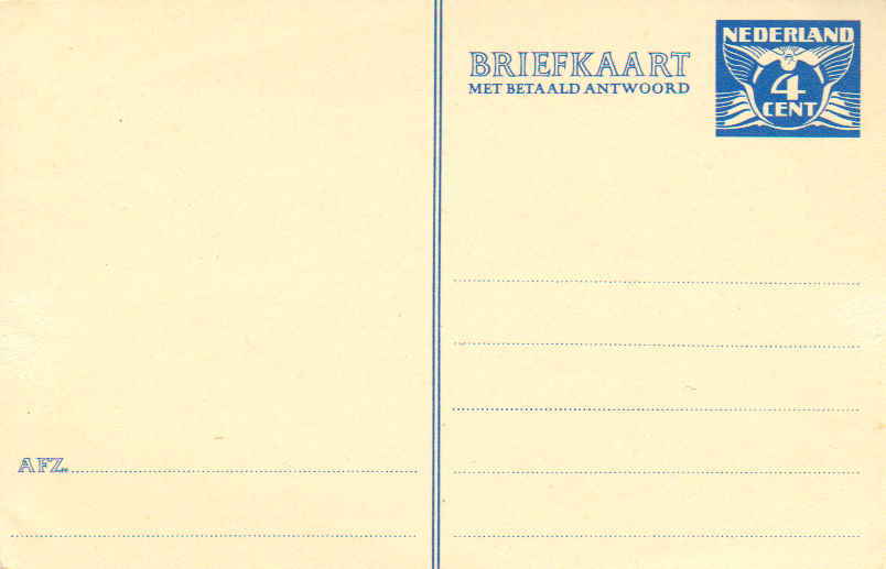 Netherlands Higgins & Gage 194 Unused.