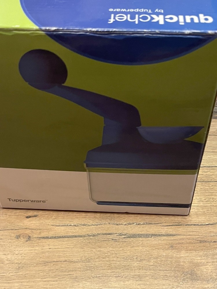 Quick Chef by Tupperware BLUE Manual Food Processor w/ Accessories - Open Box