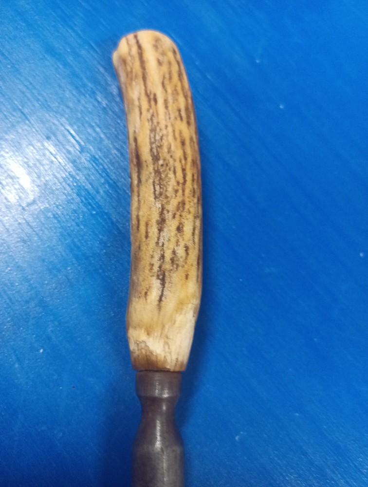 Antique Knife Sharpener Antler Horn Handmade Handle Primitive