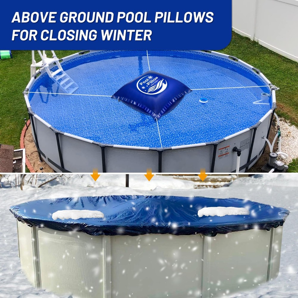 4 x 4FT Pool Pillows for Above Ground Pools, 0.4mm Thicker PVC Winterize Pool...