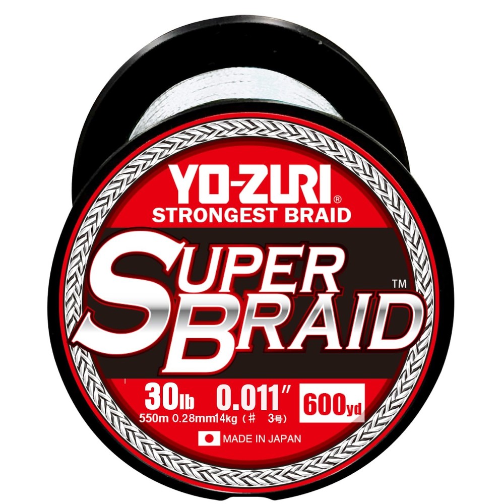 Yo-Zuri Superbraid 600 yd Floating Braid, White, 30 lb