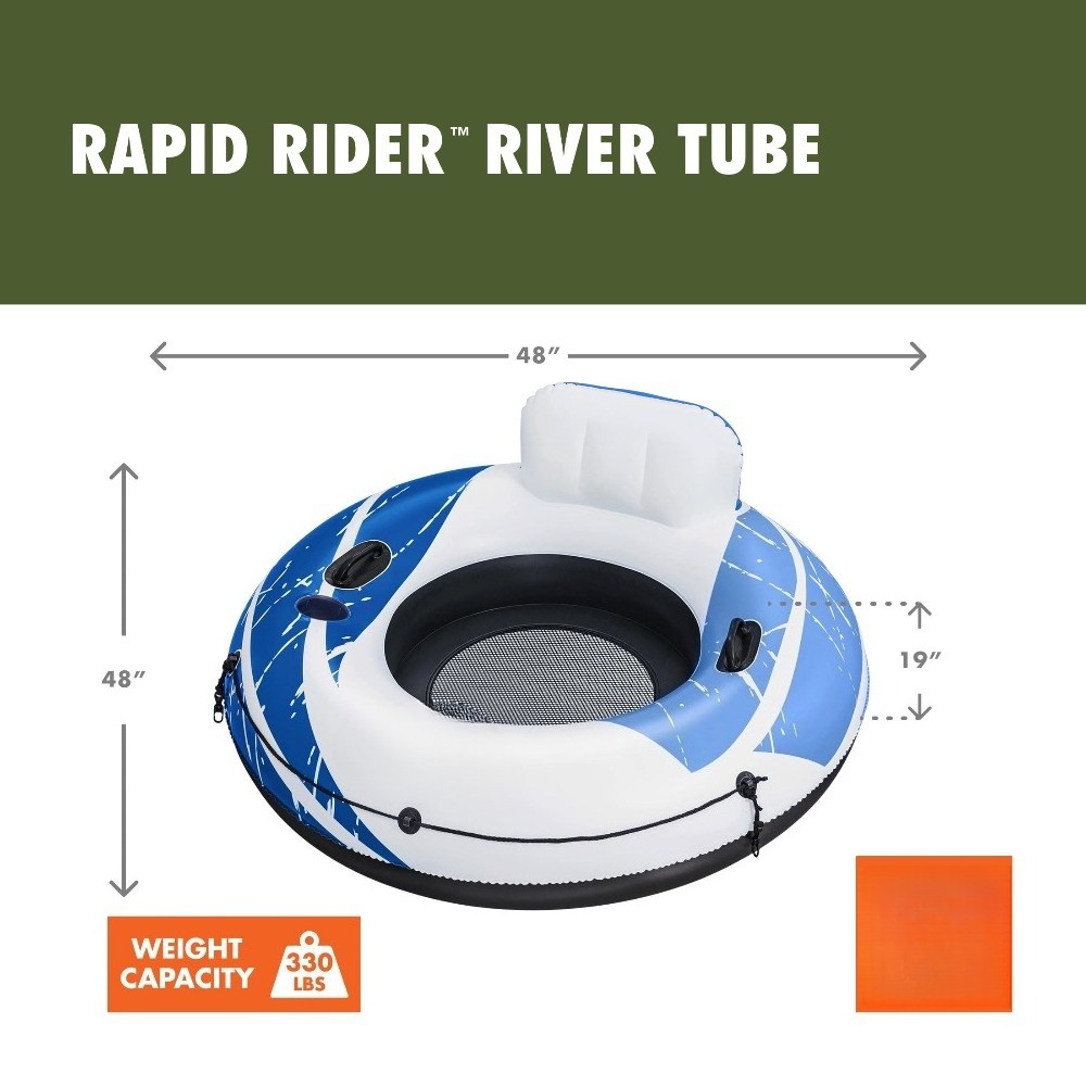 (2 pack) Rapid Rider Single River Tube 48"