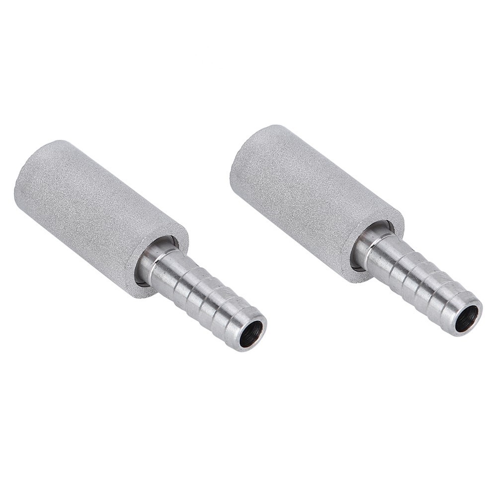2Pcs 0.5μm Diffusion Stone Stainless Steel Aeration Stone With 1/4 Outer