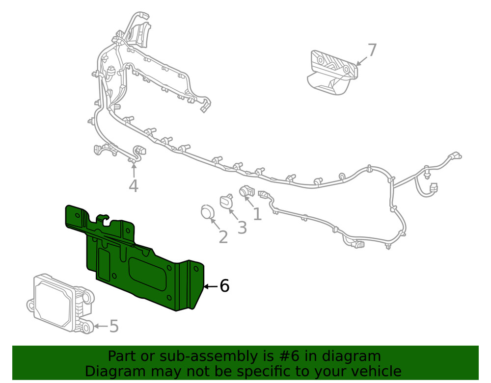 Genuine GM Forward Range Radar Bracket 84561514