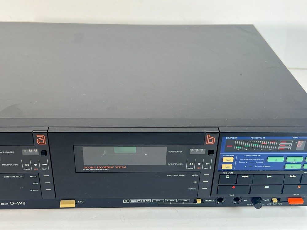 Sansui D-W9 Dual Cassette Deck, Untested
