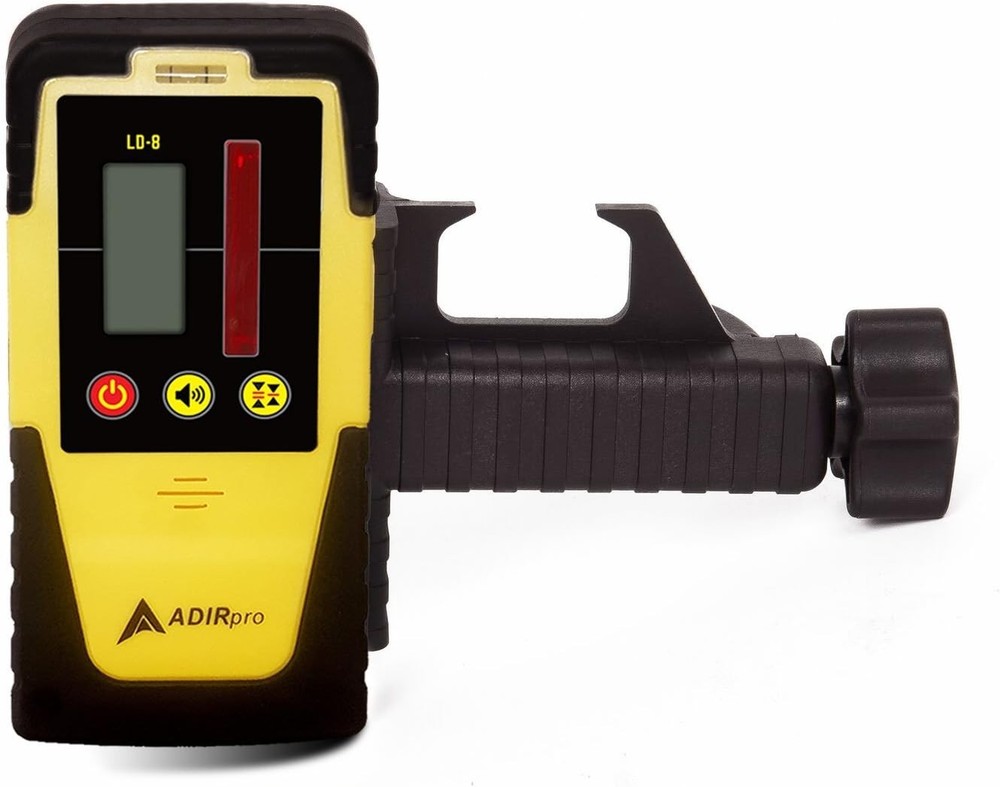 Digital Laser Receiver with Bubble Level - Rod Clamp