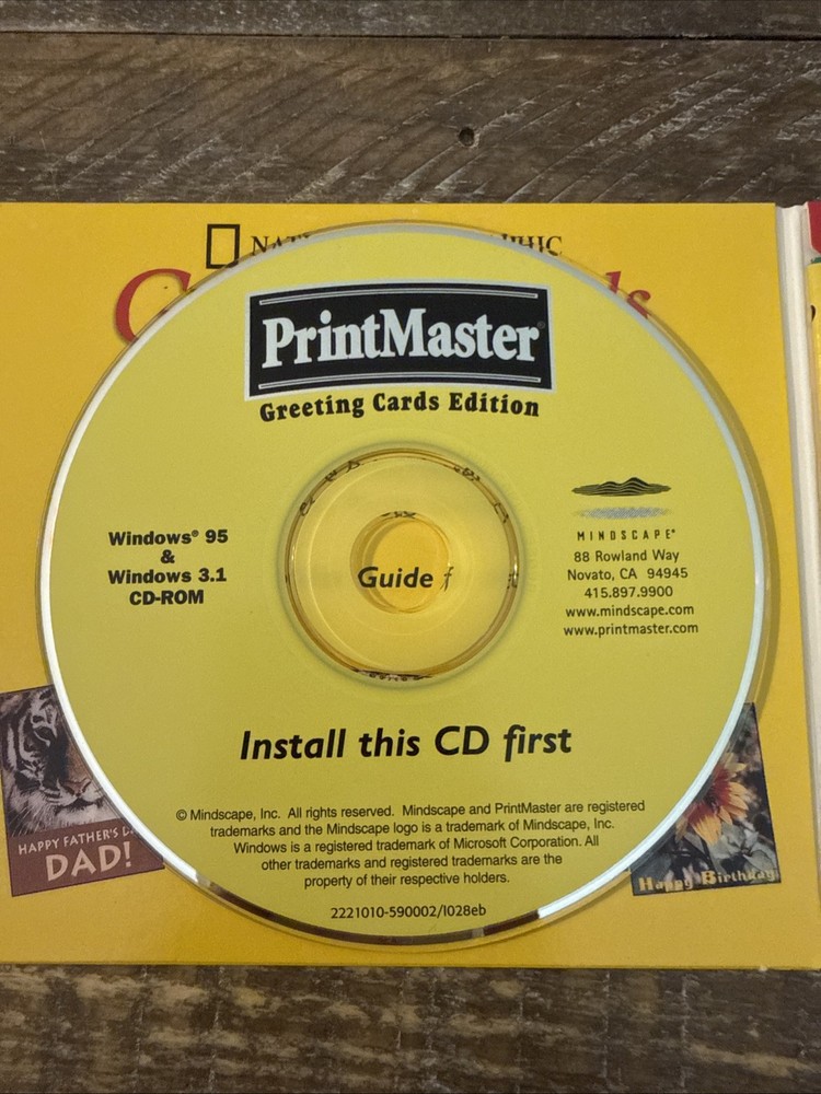 National Geographic Greeting Cards Software PC Cd Rom