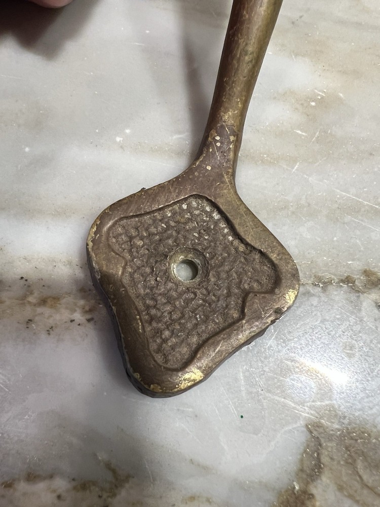 Vintage traditional solid brass door pull handle with cylinder lock Insert